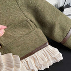 Girls Sets New Autumn and Winter Clothing Korean Children Temperament Top Coat Solid Color Skirt Two Piece Childrens Sets