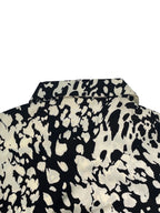Elegant Random Print Button Down Shirt Dress Women's Long Sleeve Belted Waist Midi Dress Spring Fall Office Casual Dress