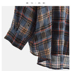 High-Quality Custom-Made Fabrics, Very Limited Quantity ~ Women's Plaid Long-Sleeve Shirt with Polo Collar, Casual Slim-Fit Loose Top, New Autumn 2025 Model
