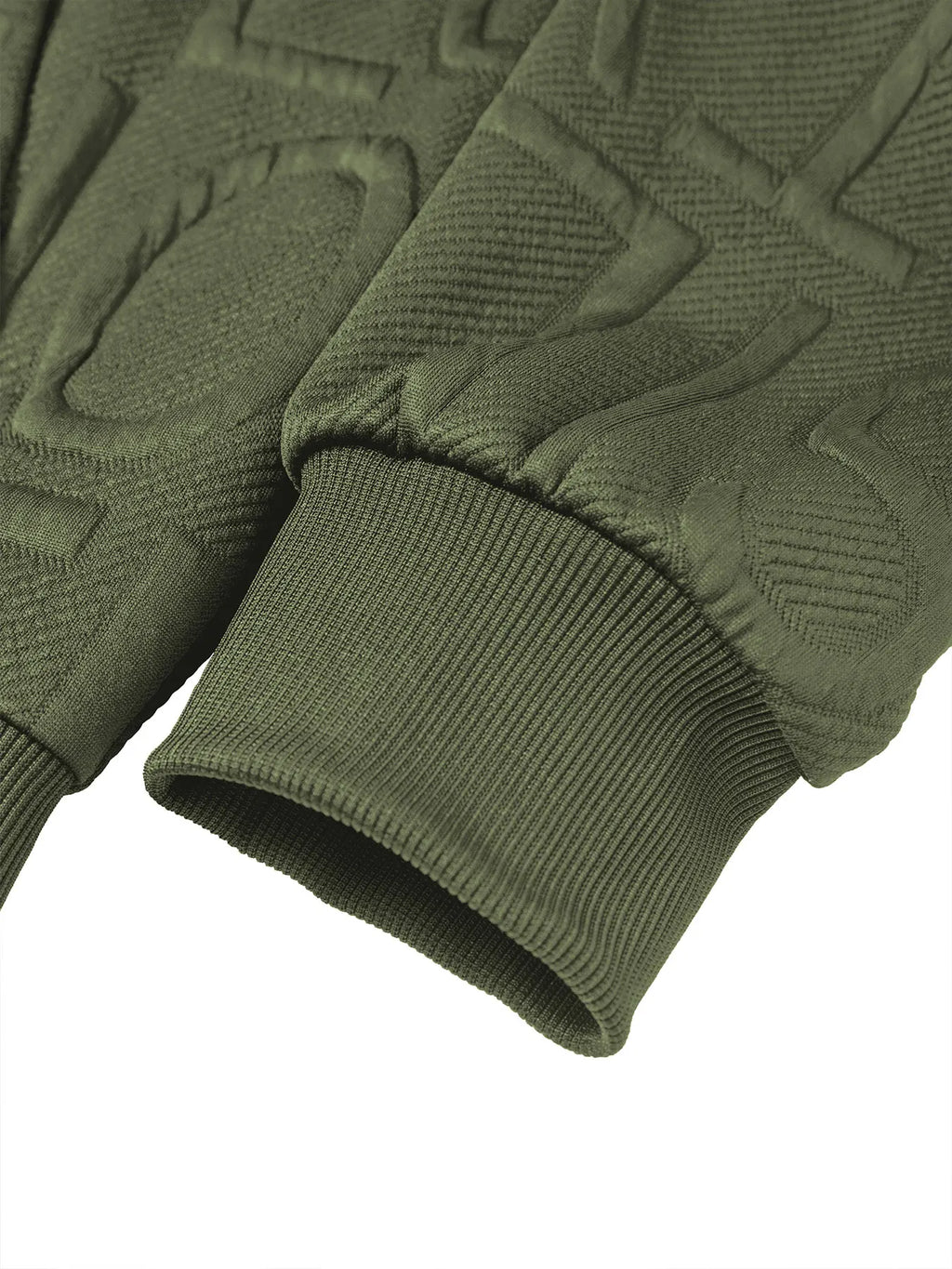 Mens Letter Jacquard Jacket Simple Stylish Autumn Sportwear Warm Casual Multiple Pockets Outwear Zip Up Hooded Coats for Men