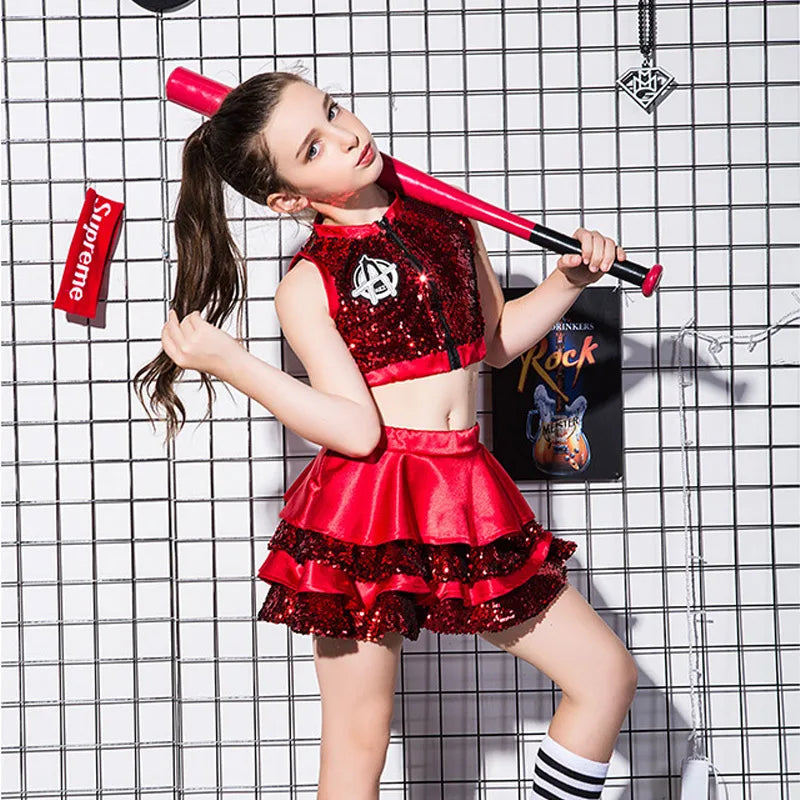 Children's Day Children's Performance Costumes Jazz Dance Sequins Modern Dance Street Dance Costumes Girls Performance Clothing