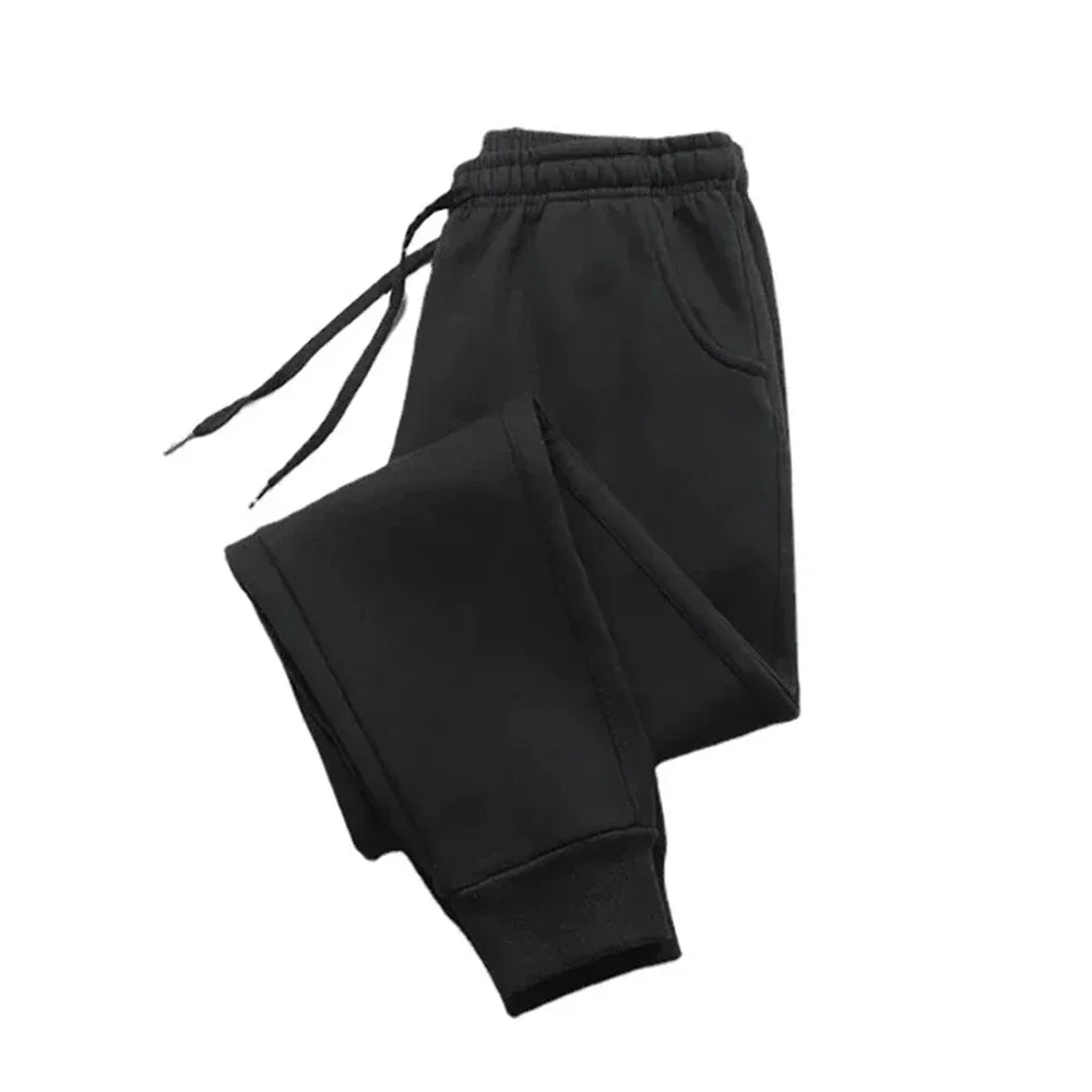 Men's Casual Pants Autumn Winter Fleece Sweatpants Men Running Jogger Sports