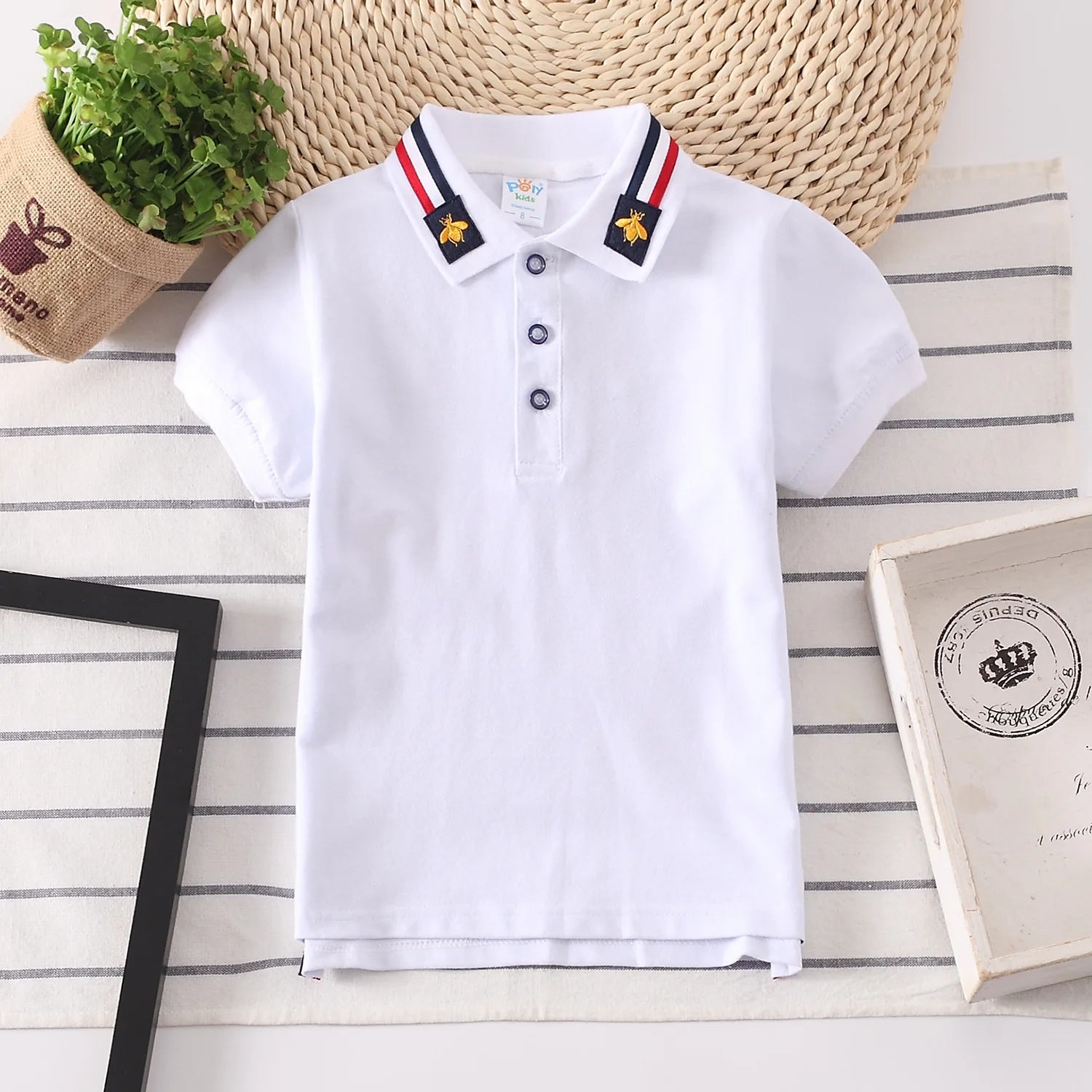 Boys Polo Shirts Short Sleeve Kids Shirt for Boys Collar Tees Fashion Baby Boys Girls Shirts 2-16 Years Children Clothes Tops