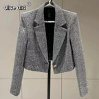 French Jacket Luxury High-end Bling Bling Coat Short Style Fragrant 2026 Spring Autumn Fashionable Long Sleeved Temperament Top