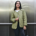 MUJER Black Quilted Jacket Women Padded Demi-season Jackets for Women Long Sleeve Winter Coat Female Outerwears Women's Jacket