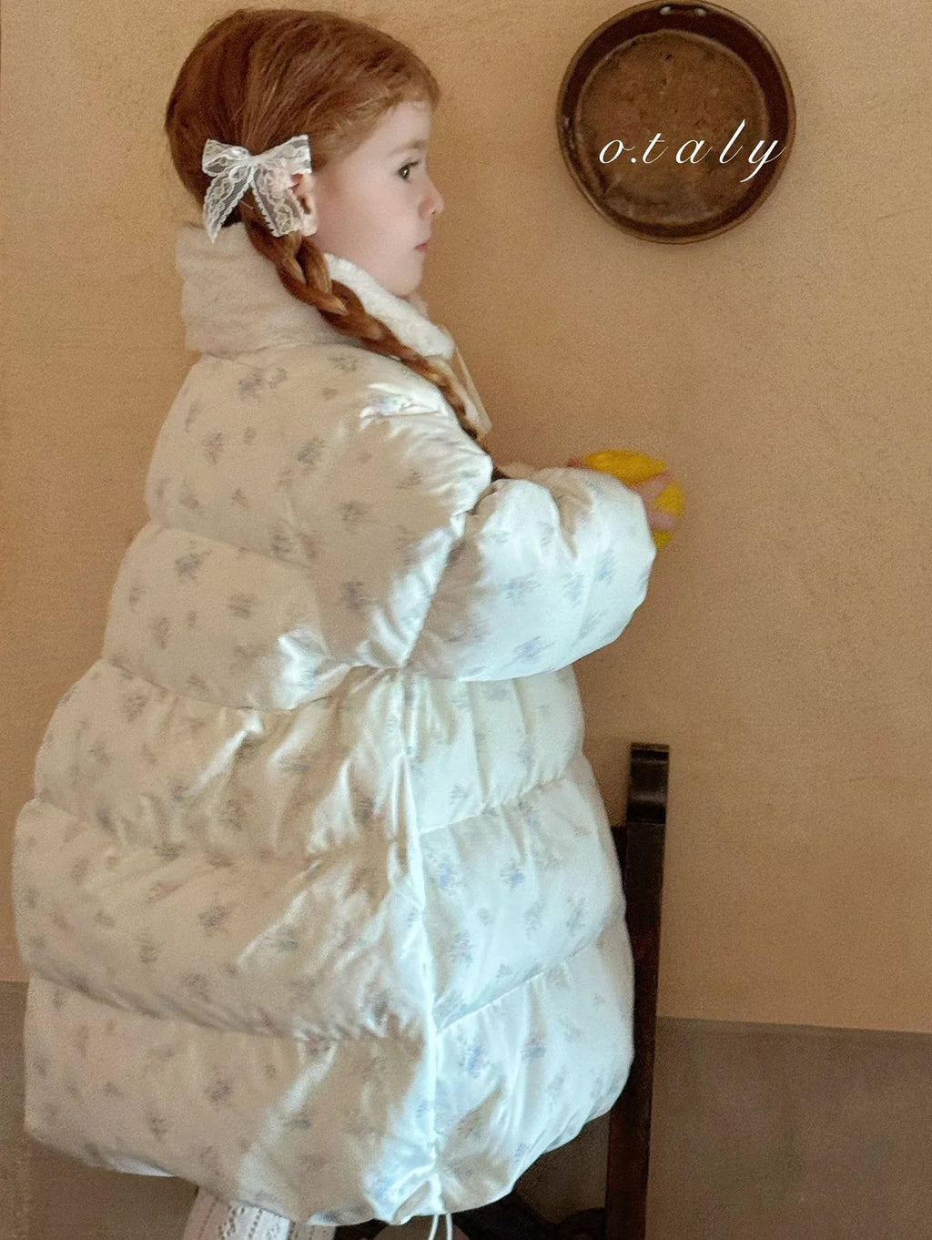 2025 Winter New Down Coat Korean Fashion Princess Floral Print Warm Cotton-padded Outerwear Kids Casual Sweetheart Parkas