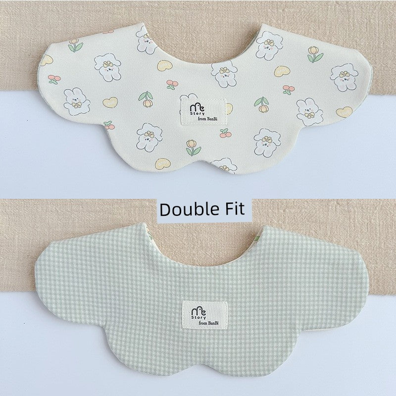 [2] Baby double-sided saliva towel ins K-style New arrival baby cotton bib Easiest for match double-sided saliva pocket bib