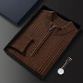 Men's Sweater Pullover Autumn Winter Sweater Warm Clothing 100% Cashmere Business Long Sleeve Classic Quality Mock Neck Knit Top