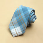 Cotton Plaid Ties For Men Women Casual Wine Red Stripe Necktie For Wedding Party Boys Girls SuitsTie Skinny  Necktie Gravatas