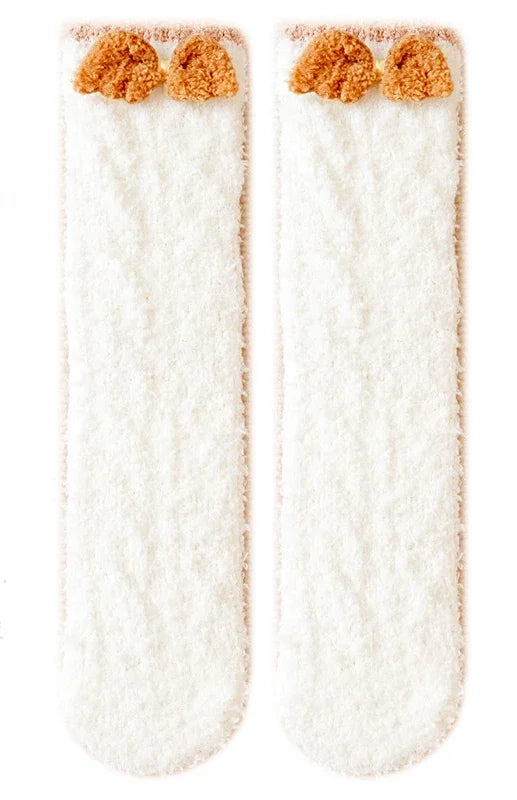 Kids Leg Warmers Baby Stockings Winter Fleece Floor Socks Coral Velvet Socks Leg Warmers Baby Knee Socks Baby Accessories