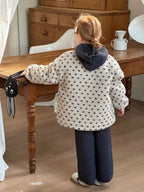 Girls Coat 2025 Winter New Thick Design Plush Stand Up Collar Jacket Daily Casual Versatile Temperament Warm and Comfortable