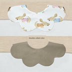 [2] Baby double-sided saliva towel ins K-style New arrival baby cotton bib Easiest for match double-sided saliva pocket bib