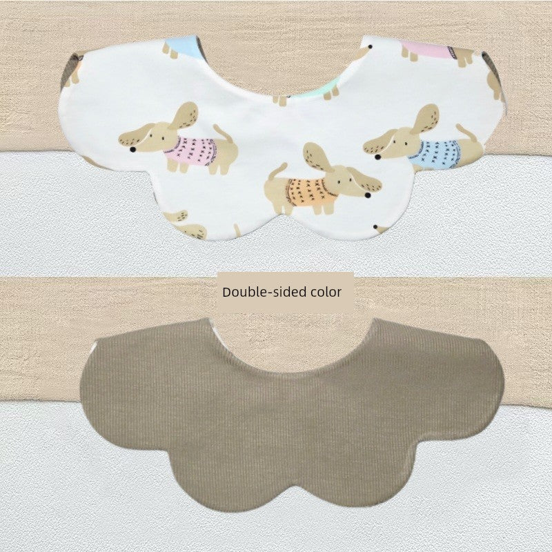 [2] Baby double-sided saliva towel ins K-style New arrival baby cotton bib Easiest for match double-sided saliva pocket bib