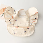 Baby Bibs INS Nordic Style Angel Feed Pocket Burp Girl Boy Infant Meals Bib Waterproof Easy Clean Cute Elephant Bibs Soft PU