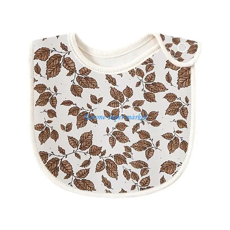 090B Baby Feeding Drool Bib Sweet Print Saliva Towel Soft Cotton Button Burp Cloth for Newborn Toddler Shower Gifts