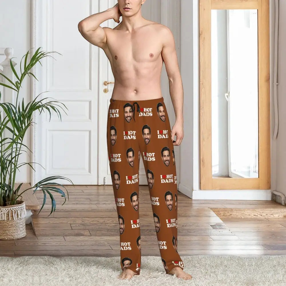 I Love Hot Moms Custom Pajama Pants