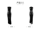 Women's Dress Autumn New PU Leather Skirt Split Long Dress Women's Wear Now