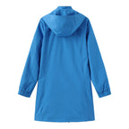 Spring Autumn Women's Solid Color Long Sleeve Lightweight Trench Coat with Detachable Hood Water-Repellent Windbreaker