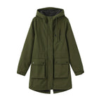 Waterproof Autumn Women's Mountaineering Coat Solid Big Pockets Hooded Loosse Female's Jacket Windproof Thermal outwear For Lady