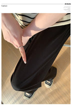 Maternity Clothings Maternity Wide Leg Pregnancy Pants Wear Trousers with Vertical Stripes Clothes for Pregnant Women