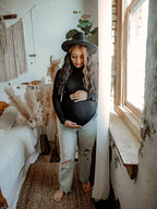 Maternity Bodysuit Pregnant Long Sleeve Stretchy Sexy Tight Bodycon Women's Photography Clothing Large Size