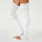 Winter Long Warm Leg Warmers Knitting Knee High Socks Girl Boot Topper Sock Skinny Stockings Lolita Knitted Crochet Long Socks
