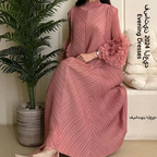 YUDX Hot Sales 2024 Summer New Pleated Formal Dresses for Women Mesh Petal Sleeve Solid Evening Party Long Maxi Dresses