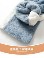 Men's Pajamas made of coral fleece, Plus Size 8XL, spliced, square collar, long sleeves, long pants, warm Sleepwear Set