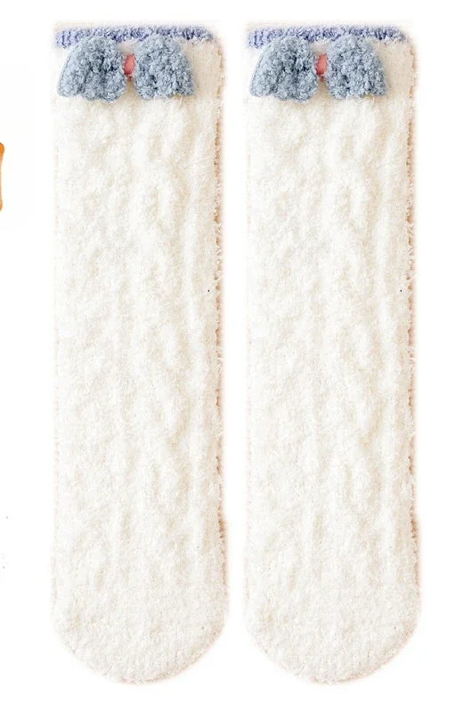 Kids Leg Warmers Baby Stockings Winter Fleece Floor Socks Coral Velvet Socks Leg Warmers Baby Knee Socks Baby Accessories