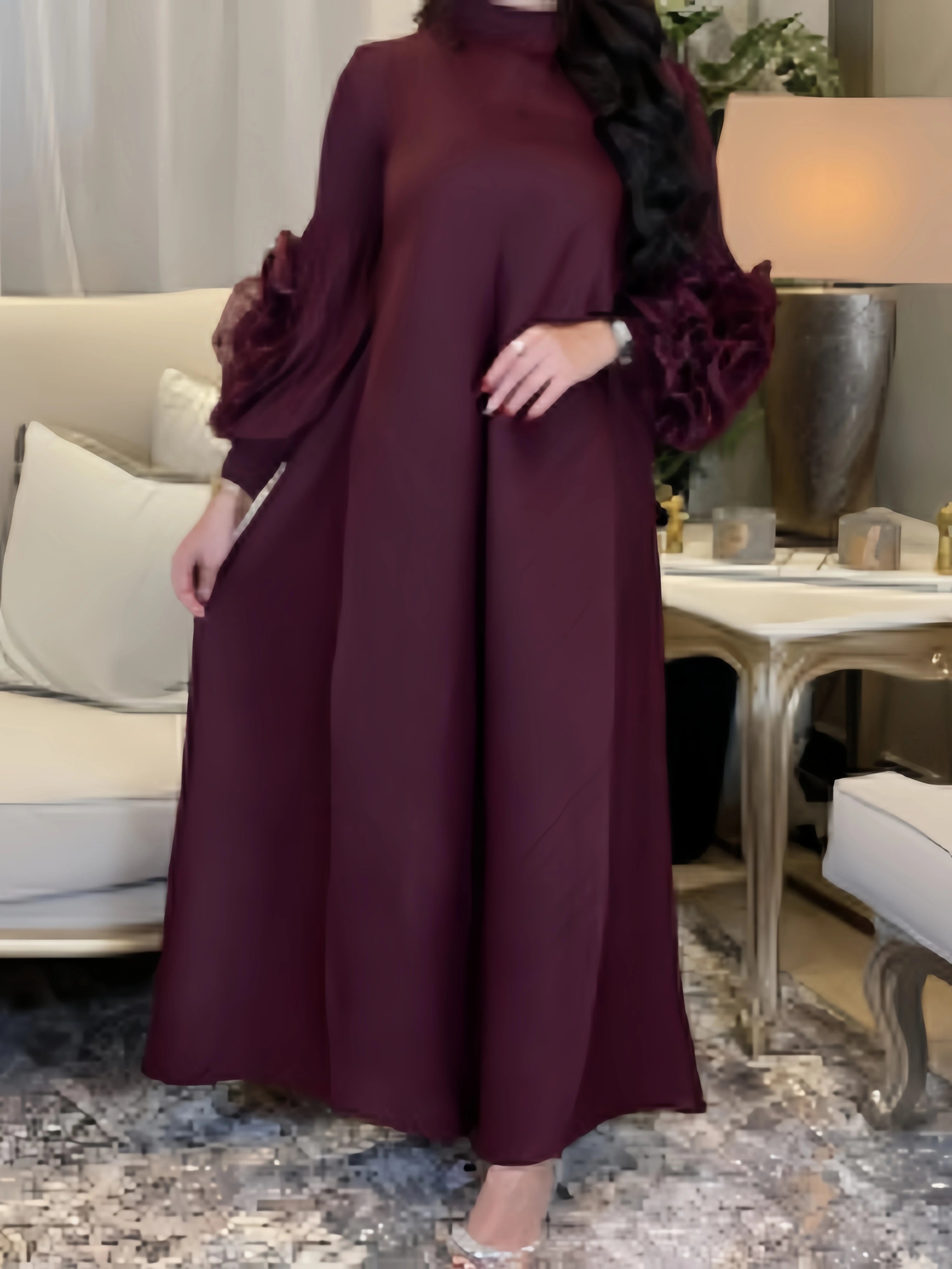 YUDX Hot Sales 2024 Summer New Pleated Formal Dresses for Women Mesh Petal Sleeve Solid Evening Party Long Maxi Dresses