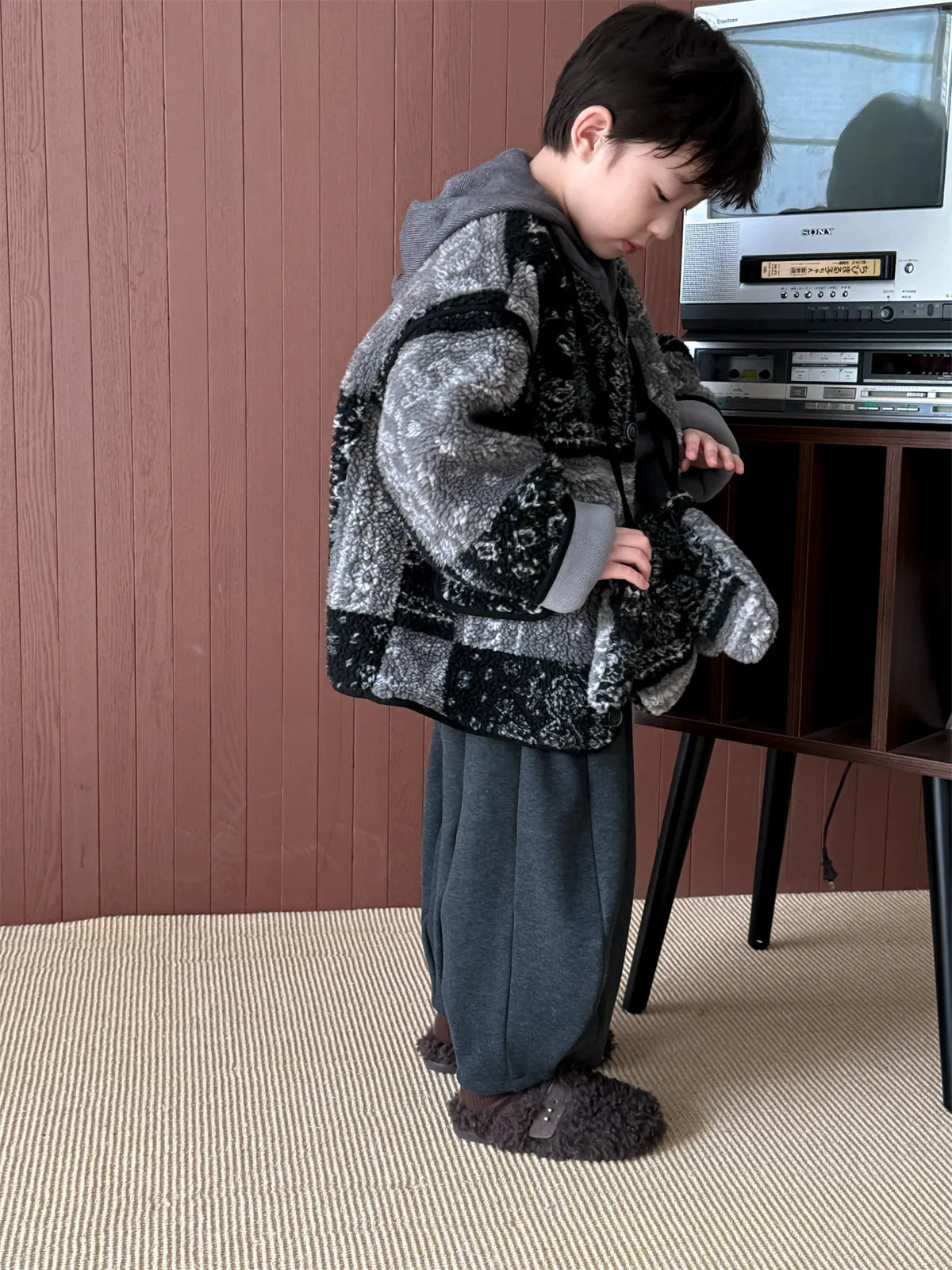 Childrens Coat 2025 Autumn Winter New Thick Windproof Korean Versatile Top Fashionable and Casual Daily Temperament Wear