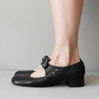 Women Shoes Low Heels Single Shoes Retro New Soft Sole Women Casual Shoes Thick Heels Work Mother Shoe Buckle Shallow High Heels