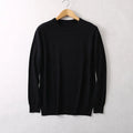 Men Sweater 85% Mulberry Silk 15% Cashmere Solid Colors Crew Neck everyday Long Sleeve Pullover Warm Top Shirt L XL XXL LY047