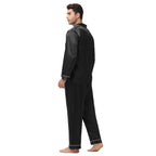 Men Pajamas Set Silk Satin Sleepwear