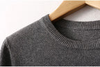 Men Sweater 85% Mulberry Silk 15% Cashmere Solid Colors Crew Neck everyday Long Sleeve Pullover Warm Top Shirt L XL XXL LY047