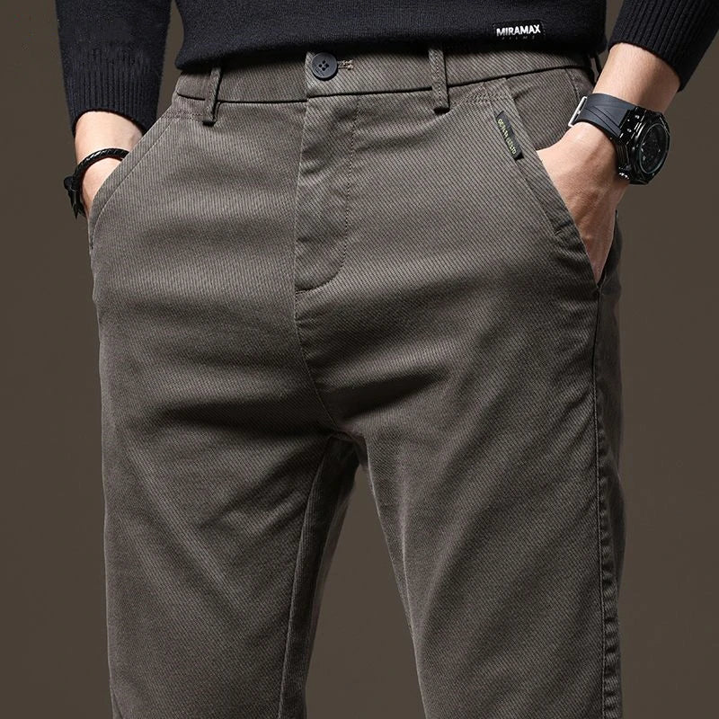 Fall High-End Casual Pants Men's Wear-Resistant Versatile Busin West Pants Trendy Loose Straight Long Pants for Men