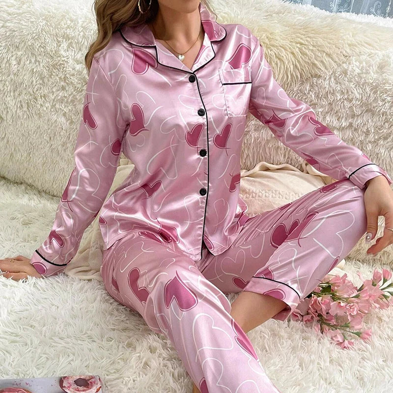 Women Satin Pajama Casual Sleepwear