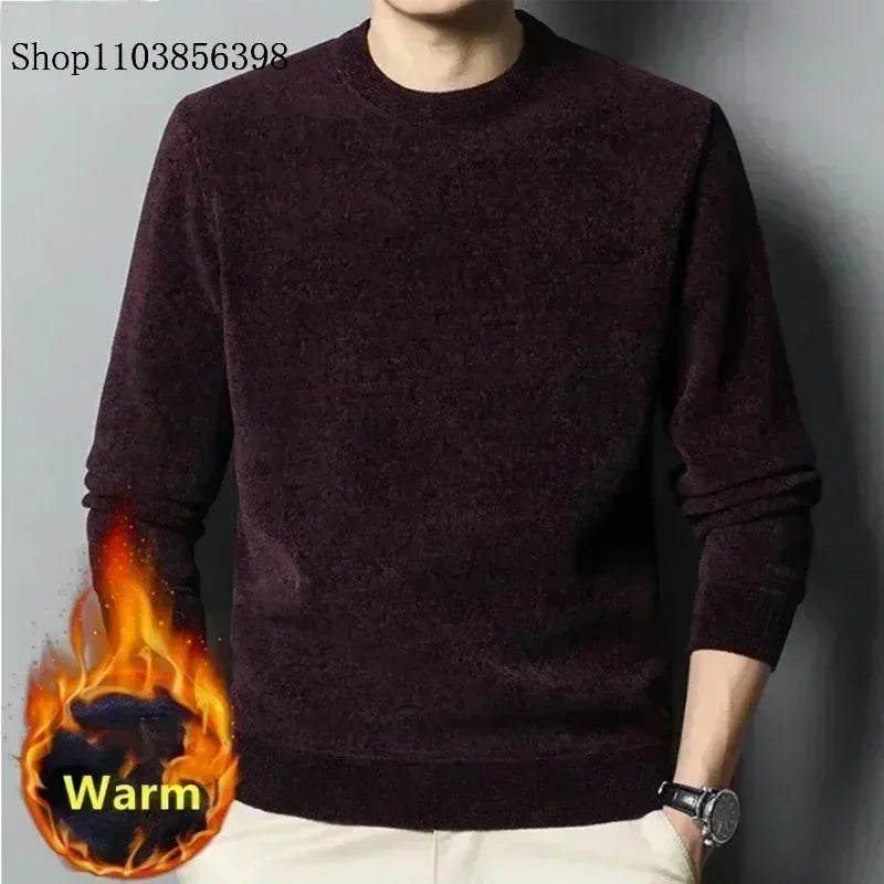 Men's Sweater Thickened Knitted Pullover