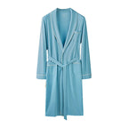 Men Robes Ultra Fine Modal Lounge Robe for Autumn and Winter Soft Silky Bath Robe for Men