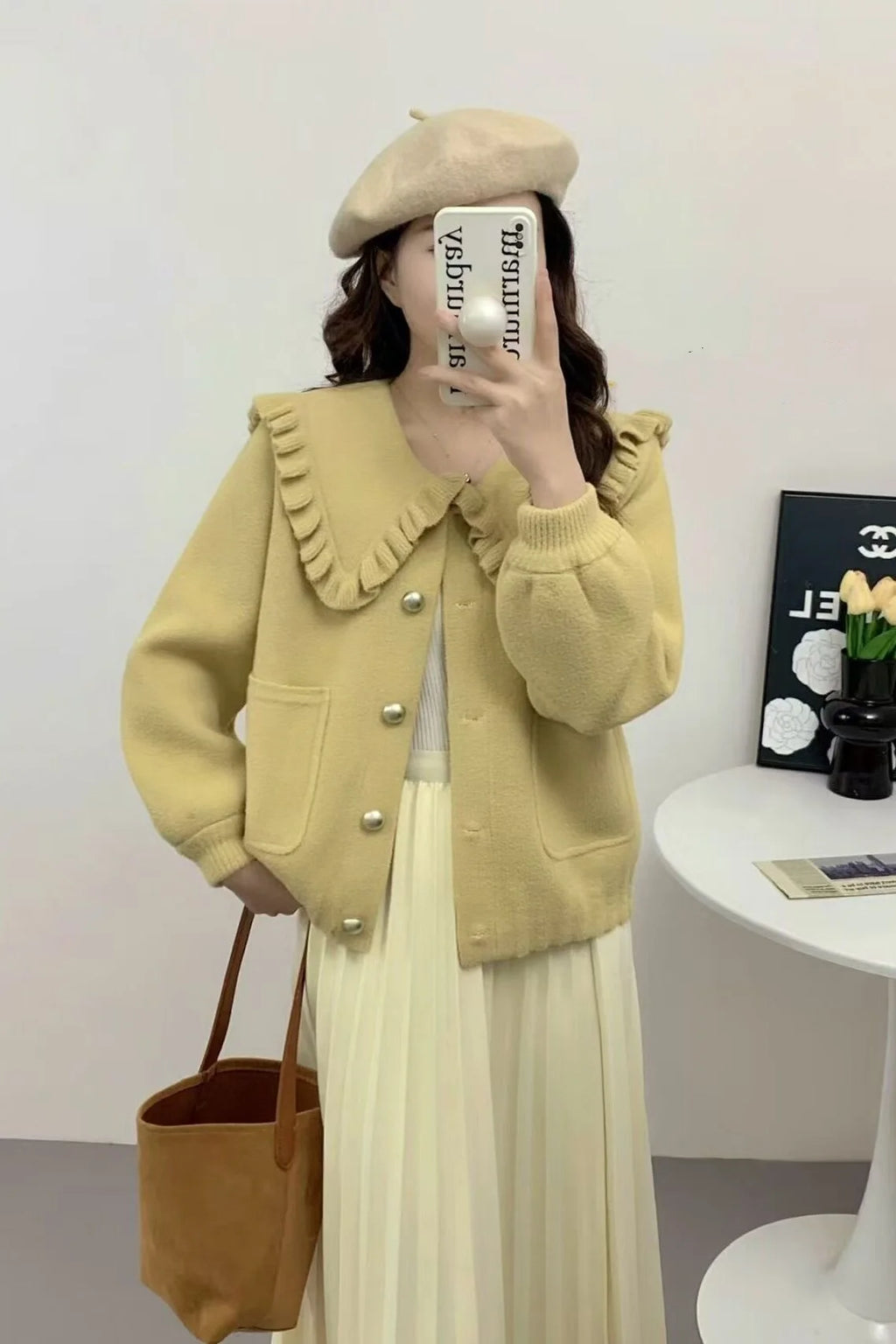 Women Jackets New Long Sleeve Doll Collar Women Jacket Black Elegant Jacket Coat Women Jaqueta Feminina Chaquetas De Mujer Q2180