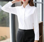 Elegant Women Shirts Woman White Shirt Long Sleeve Blouse