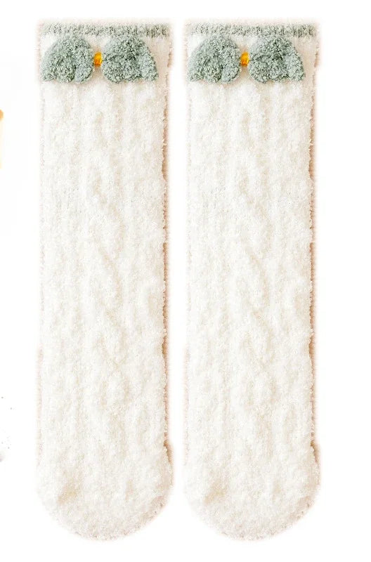 Kids Leg Warmers Baby Stockings Winter Fleece Floor Socks Coral Velvet Socks Leg Warmers Baby Knee Socks Baby Accessories