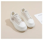 Shoes for Women Autumn Trend New Woman Flats Shoes Chunky Lace-up Soft-sole Casual Sneakers Female Vulcanized Shoe Walking Shoe