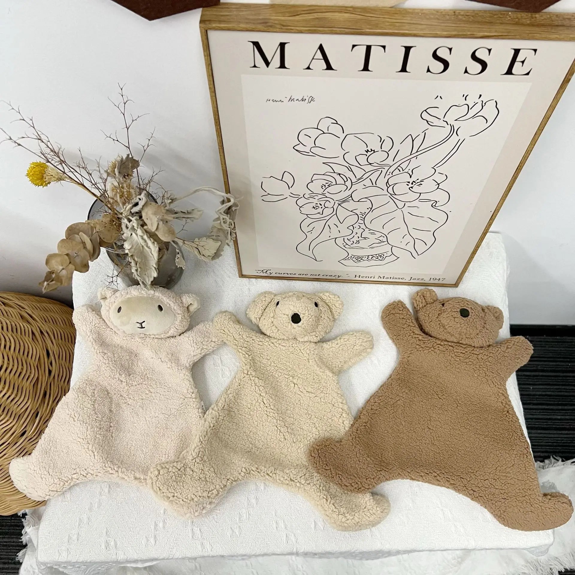 Baby Soothing Doll for Newborn Accessories Photography Props Cute Bear Baby Sleeping Doll Baby Care Soft Plush Dolls