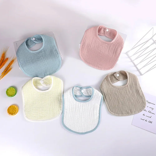 Baby Girl Boy Feeding Bibs Solid Color Apron Saliva Towel Kids Toddler Dinner baberos Bandanas Burp Cloths Newborn Drool Bib