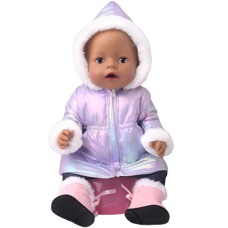 43 cm Doll Clothes Down Jackets Warm Coat for American Girl Doll Accessories Fashion New Baby Born Down Jackets Suit 18inch Doll