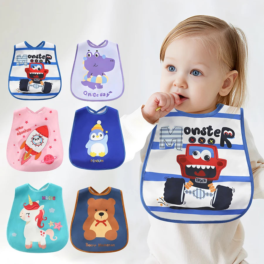 3Pcs Baby Cartoon Bibs