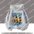 Boy's sports shirt -interesting Italian brain rot Tung Tungtung Sahur children's hooded shirt                h cartoon print-fall/winter top