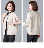 New Women Casual Loose Leather Jacket Spring Autumn Fashion Turn-down Collar Single Breasted Short Leather Motorbike Jacket