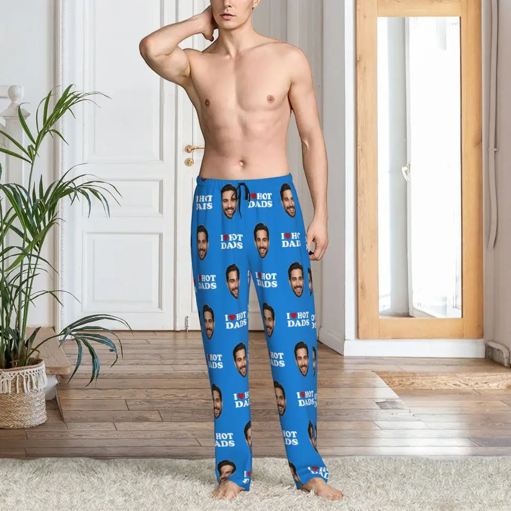 I Love Hot Moms Custom Pajama Pants